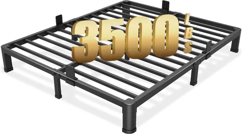 Miniatura 10 de FUIOBYVV Marcos de Cama Individual con Patas de Esquinas Redondeadas, 14 Pulgadas de Alto, 3500 Libras, Marco de Cama de Plataforma de Metal Extra