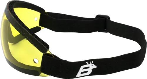 Miniatura 3 de Birdz Gafas Wing Sky Dive Skydiving Gafas con acolchado Marco Negro con Lente Amarillo
