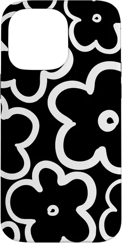 Miniatura 21 de Cute Flower Pattern Large Wildflower Black and White Floral Case for iPhone 17