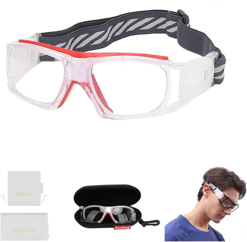 Miniatura 17 de SooGree Sports Glasses - Racquetball Goggles Basketball Football Eye Protective G8033 Marco Negro Almohadilla Gris