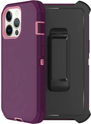 Miniatura 14 de Funda para iPhone 13 Pro Max con funda de clip para cinturón, 2 protectores de pantalla, protección contra caídas de grado militar, cuerpo completo