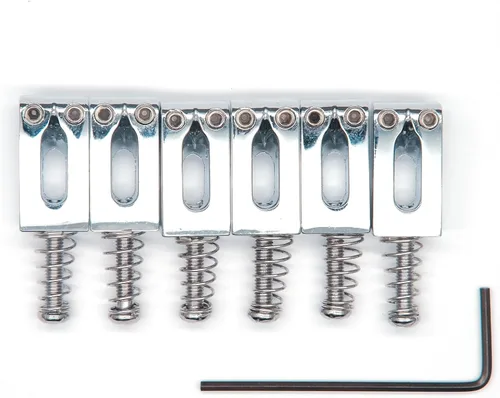 Miniatura 6 de Sillas de puente de trémolo de metal de 0.413 in para Fender Stratocaster Strat Telecaster Tele guitarra eléctrica (negro)