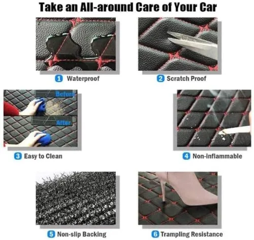 Miniatura 7 de Alfombrillas personalizadas para el piso del automóvil, se ajusta al 98% de los sedán, SUV, deportivos, protectores de cuero impermeables, alfombras