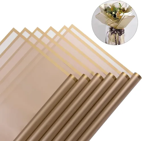 Miniatura 12 de VOWOVOSDAY 20 piezas de papel de regalo de flores, papel de regalo impermeable de 23 x 23 pulgadas, utilizado para manualidades, día de San 1 blanco