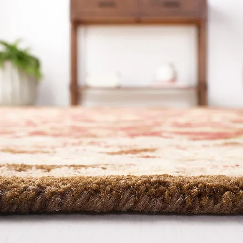 Miniatura 4 de SAFAVIEH Antiquity Collection - Alfombra decorativa de 3 x 5 pies, color marfil y beige, hecha a mano, lana tradicional, ideal para zonas de alto