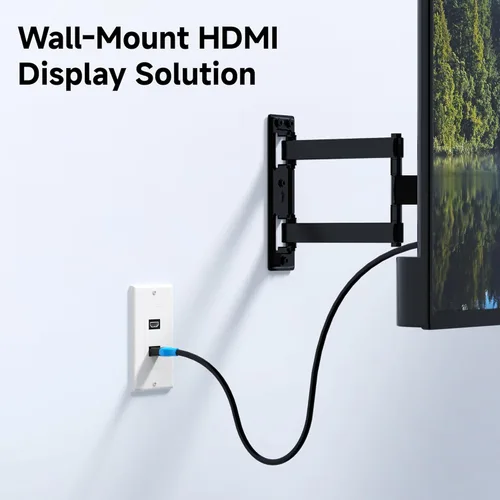 Miniatura 4 de Cable Matters Paquete de 2 placas de pared HDMI de 2 puertos en blanco (soporte de paso 4K UHD, ARC y Ethernet)