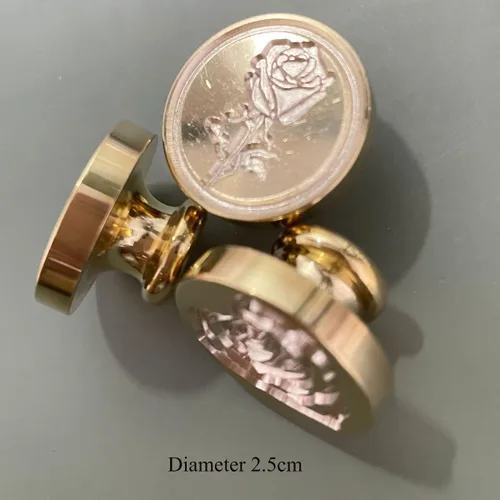 Miniatura 2 de 3 piezas de sello de cera de rosa de repuesto solo de cera de sellado retro antiguo para álbumes de recortes, cabeza para invitaciones de boda
