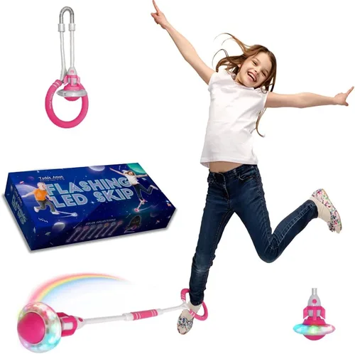 Miniatura 12 de Rocket Flashing LED Ankle Skip Fun Cool Jumping Gift for Ages 5 6 7 8 9 10+ Kids NO Battery Charging Needed Family Exercise Fitness Coordination