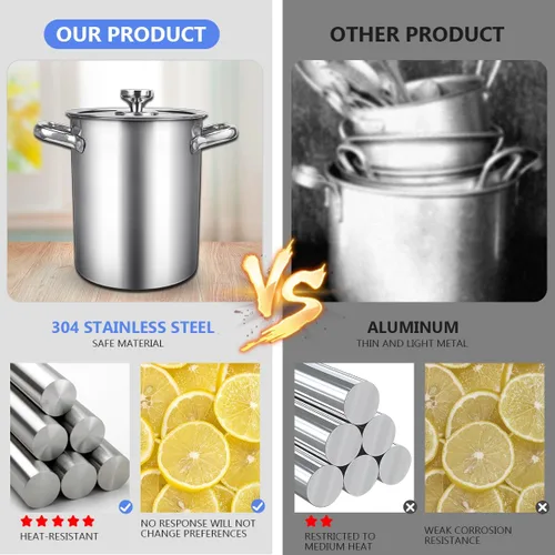 Miniatura 4 de Freidora con tapa y cesta – Vaporizador de espárragos de acero inoxidable 2 en 1 olla con vapor de malla para papas fritas, pollo, cocinar verduras