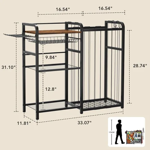 Miniatura 11 de Homsorout Garage Sports Equipment Organizer, Ball Storage for Gear and Toys, Large Capacity, Sports Organizer for Garage with Hooks and Baskets