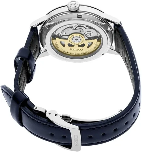 Miniatura 2 de Seiko Presage SPRE43 Reloj automático de cuero azul marino para hombre