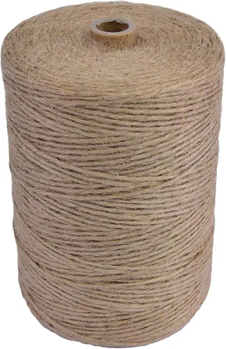 Miniatura 2 de Cuerda de yute de 0.039 pulgadas (0.039 in), cuerda de arpillera de 820 pies, cuerda de cáñamo grueso natural fuerte para artes, manualidades