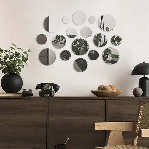 Miniatura 7 de 250 piezas de espejo circular pequeño para manualidades, mini espejo redondo de vidrio, azulejos de mosaico para manualidades y proyectos
