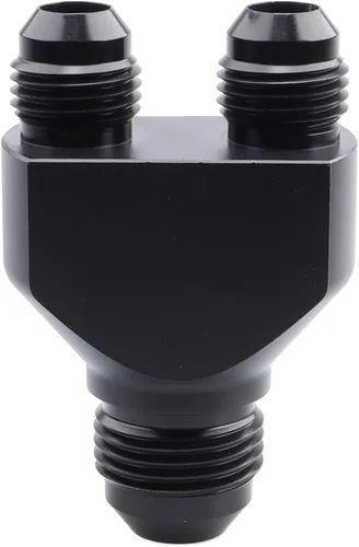 Miniatura 7 de AC PERFORMANCE -6 AN In to -6 AN Out Y Block Splitter Montaje de combustible Aluminio Negro