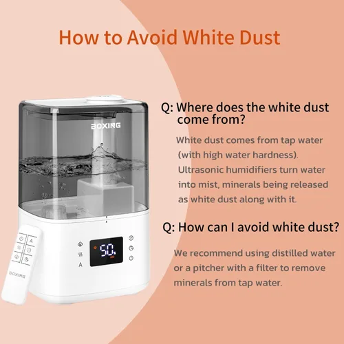 Miniatura 7 de BOXING Humidificadores de niebla cálida y fría para dormitorio, habitación grande, hogar, humidificador de aire con control remoto, difusor
