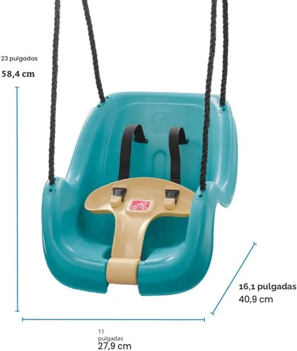 Miniatura 3 de Asiento de columpio color turquesa para niños, para uso exterior, de Step2