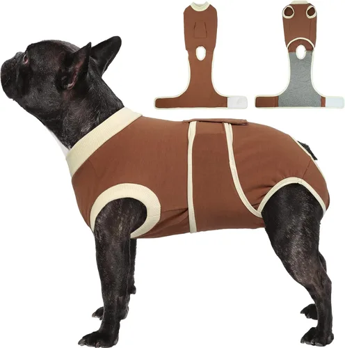 Miniatura 22 de Kuoser Traje de recuperación para perros, traje suave de esterilización para perros para recuperación de cirugía femenina, traje de recuperación