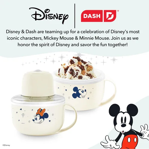 Miniatura 9 de Disney Dash My Mug Bundle Fabricador de Helados - Mini Fabricador Eléctrico de Helados - Crea Gelato, Sorbete y Yogur Congelado - Fácil de Limpiar
