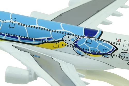 Miniatura 7 de TANG DYNASTY (TM 1:500 5.9 in A380 ANA Tortuga marina Metal Avión Modelo Avión Juguete Modelo de Avión Azul)