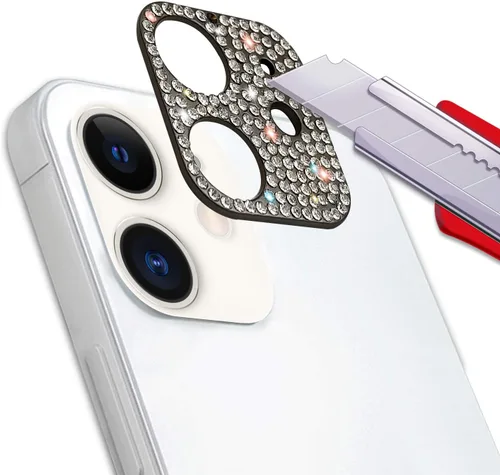 Miniatura 4 de Protector de lente brillante para iPhone 12 Pro Max, cubierta de cámara con purpurina 3D, diamantes de imitación, puntos brillantes, decoración