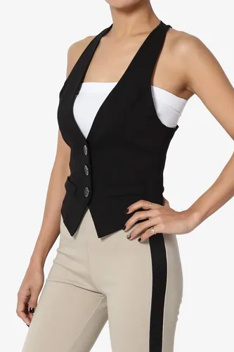 Miniatura 3 de TheMogan chaleco ajustable en la espalda para mujer.