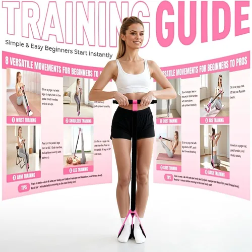 Miniatura 5 de Bandas de resistencia de pedal mejoradas con asas, tubos de látex gruesos y pedal de pie de tela de espuma suave para abdomen, cintura, brazo