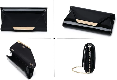 Miniatura 2 de MUDUO Bolso de mano de charol para mujer, bolso de noche, M