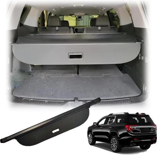 Miniatura 3 de Kaungka Cubierta protectora de carga compatible con GMC Acadia 2017-2023, resistente, color negro, protector retráctil para maletero trasero