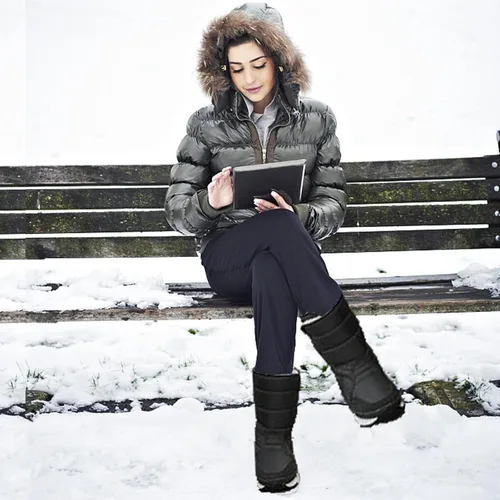 Miniatura 6 de DADAWEN - Botas de nieve impermeables para mujer