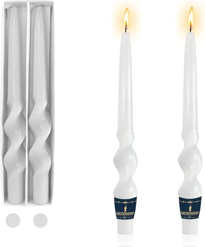 Miniatura 19 de Pink Candlesticks - Juego de 2 velas cónicas en espiral, sin perfume, de 10 pulgadas de largo, velas cónicas sin perfume para decoración del hogar