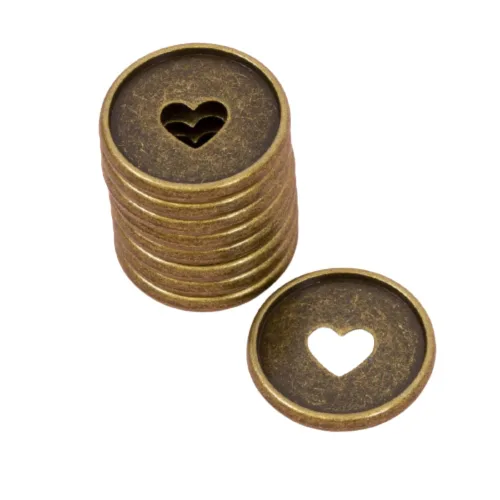 Miniatura 20 de Craftelier - Anillas de Disco M Metálicas con Corte de Troquel en Forma de Corazón para Encuadernación de Scrapbooking para Planners, Agendas