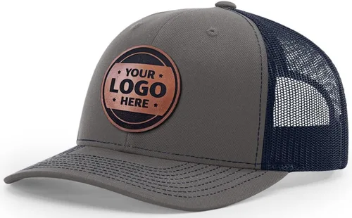 Miniatura 11 de Sombrero de parche de cuero de camionero personalizado grabado con láser