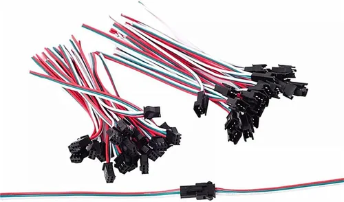 Miniatura 8 de Adaptador de conector macho y hembra de 22 AWG JST SM de 2 pines con cable eléctrico de 5.906 in para luz LED, 10 pares