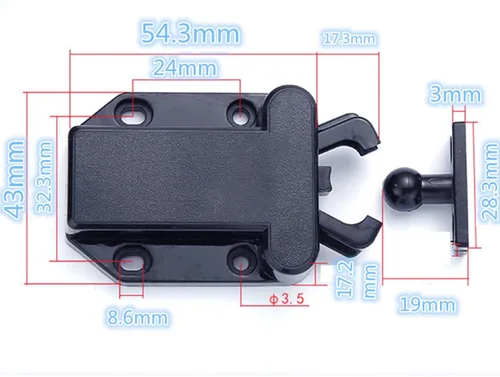 Miniatura 6 de Pestillo automático, dispositivo de autobloqueo de rebote, con función de cierre automático de gabinete, evita que la puerta se deslice, conveniente