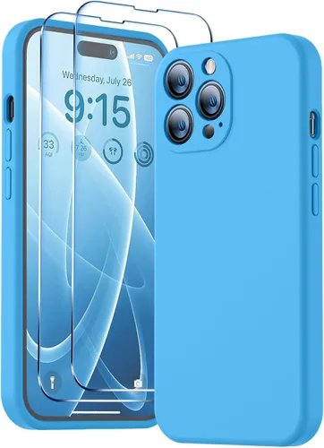 Miniatura 12 de BossKiss Funda compatible con iPhone 13 Pro, silicona de alta calidad mejorada [protección de cámara] [2 protectores de pantalla]