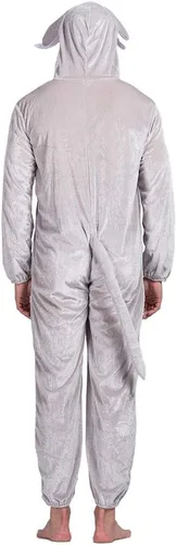 Miniatura 5 de Snailify Disfraz de elefante para adultos, disfraz de elefante sin género, pijama multicolor, Multi colorido
