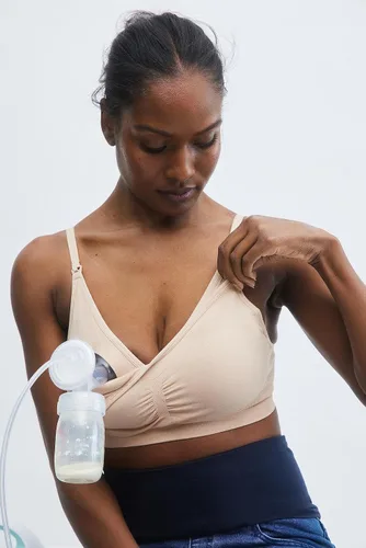Miniatura 2 de Motherhood Maternity Women's Hands Free Pumping Seamless Clip Down Nursing Bra for Breastfeeding