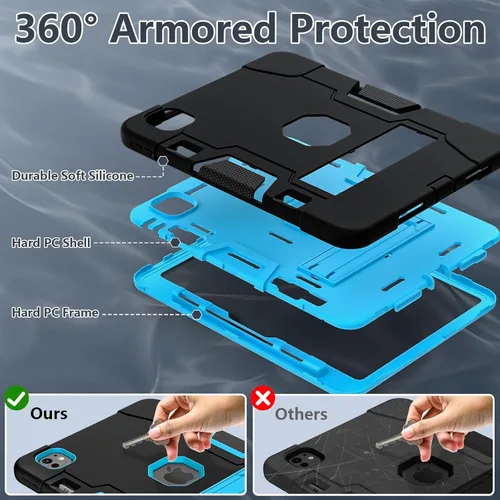 Miniatura 3 de TSQQST Funda para iPad Pro de 11 pulgadas Funda M4 5ª generación 2024, iPad Pro 11 Funda con soporte para lápiz + soporte, funda protectora