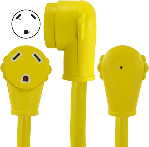 Miniatura 3 de Conntek 14315 adaptador de energía RV cola de cerdo de 50A Macho a 30A Hembra