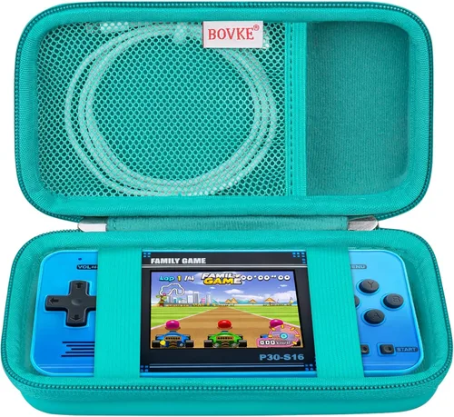 Miniatura 8 de BOVKE Funda de transporte para juego de mano WELLST·G - 220 videojuegos retro precargados, mini organizador de almacenamiento electrónico Arcade