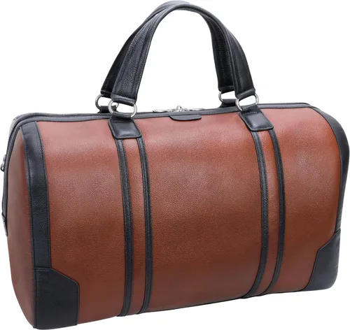 Miniatura 3 de McKlein Bolsa de lona de cuero de 20 pulgadas, color marrón