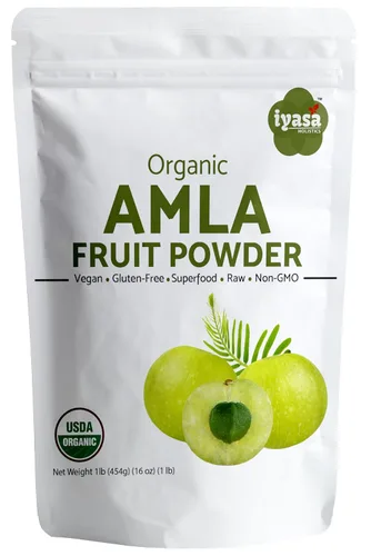 Amla Powder Organic 16 oz – USDA Certified Organic Amla Powder Ayurveda Herb Indian Gooseberry Powder Amalaki Superfood for Skin & Hair – Pure
