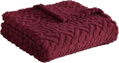 Miniatura 9 de Nautica - Manta de punto trenzado, suave ropa de cama Sherpa de punto trenzado, acogedora decoración del hogar para cama o sofá