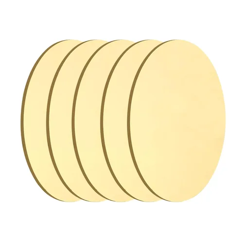 Miniatura 30 de MECCANIXITY 2 Piezas Placa Redonda de Latón, 150mm (5.91") de Diámetro Láminas de Cobre Puro, Lámina de Metal de Latón Cobre H62 de 0.5mm