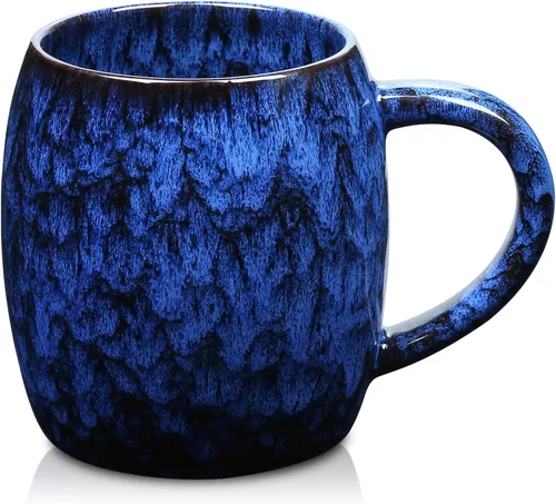 Miniatura 7 de Taza de café grande de cerámica de 21 onzas, 600ml taza de té grande de cerámica hecha a mano para oficina y hogar, apta para microondas