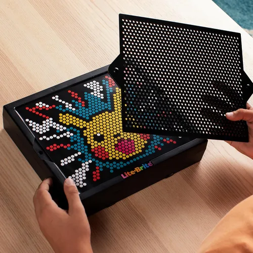 Miniatura 7 de Lite Brite Super Bright HD, Edición Pokémon – Pantalla creativa retro iluminada – Juego educativo para niños, mejora la creatividad, regalo