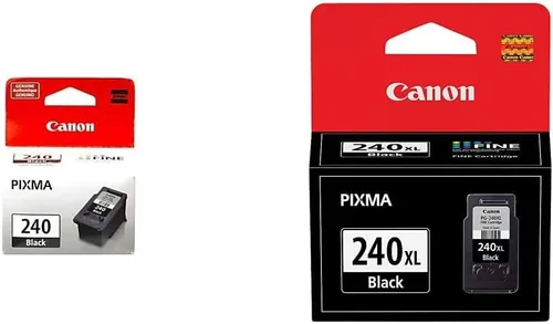 Canon Cartucho de tinta negra PG-240 y PG-240 XL Black Ink Catridge compatible con impresoras MG2120, MG3120, MG4120, MX512, MX432, MX372, MX522,