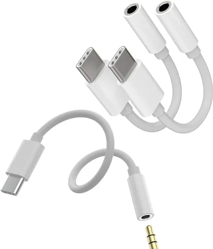 Zoyuzan Adaptador auxiliar USB-C a 0.138 in, paquete de 3 chips de reducción de ruido DAC, adecuado para iPhone 15, iPad 10, Air4, Air5, Mini6, Pro