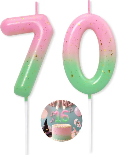 Miniatura 108 de Velas número 2 arcoíris con número 3D de feliz cumpleaños para decoración de fiesta de pastel de cumpleaños, suministros de celebración