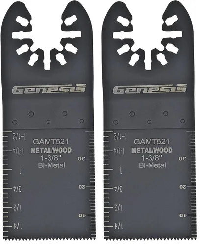 Miniatura 10 de Genesis GAMT521 Universal Quick-Fit 1 3/8" Bi-Metal Flush Oscilante Multiherramienta Cuchilla de corte rápido de liberación rápida